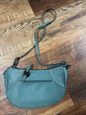 Koltov Teal Pebbled Crossbody Bag - Women
